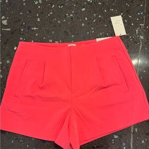 a new day Bright Coral Pink High-Waist Tailored Shorts